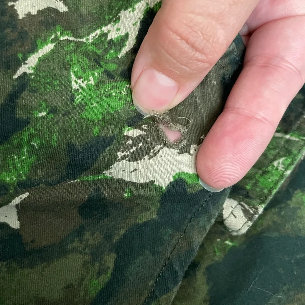 Levi's Military Army Forest Camo Soldier Paratroopers Field Hunting Shirt Large